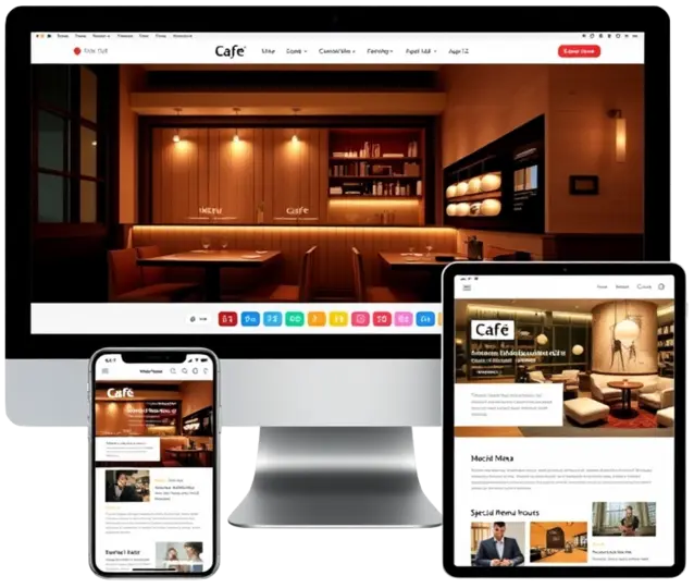 devices with cafe website.