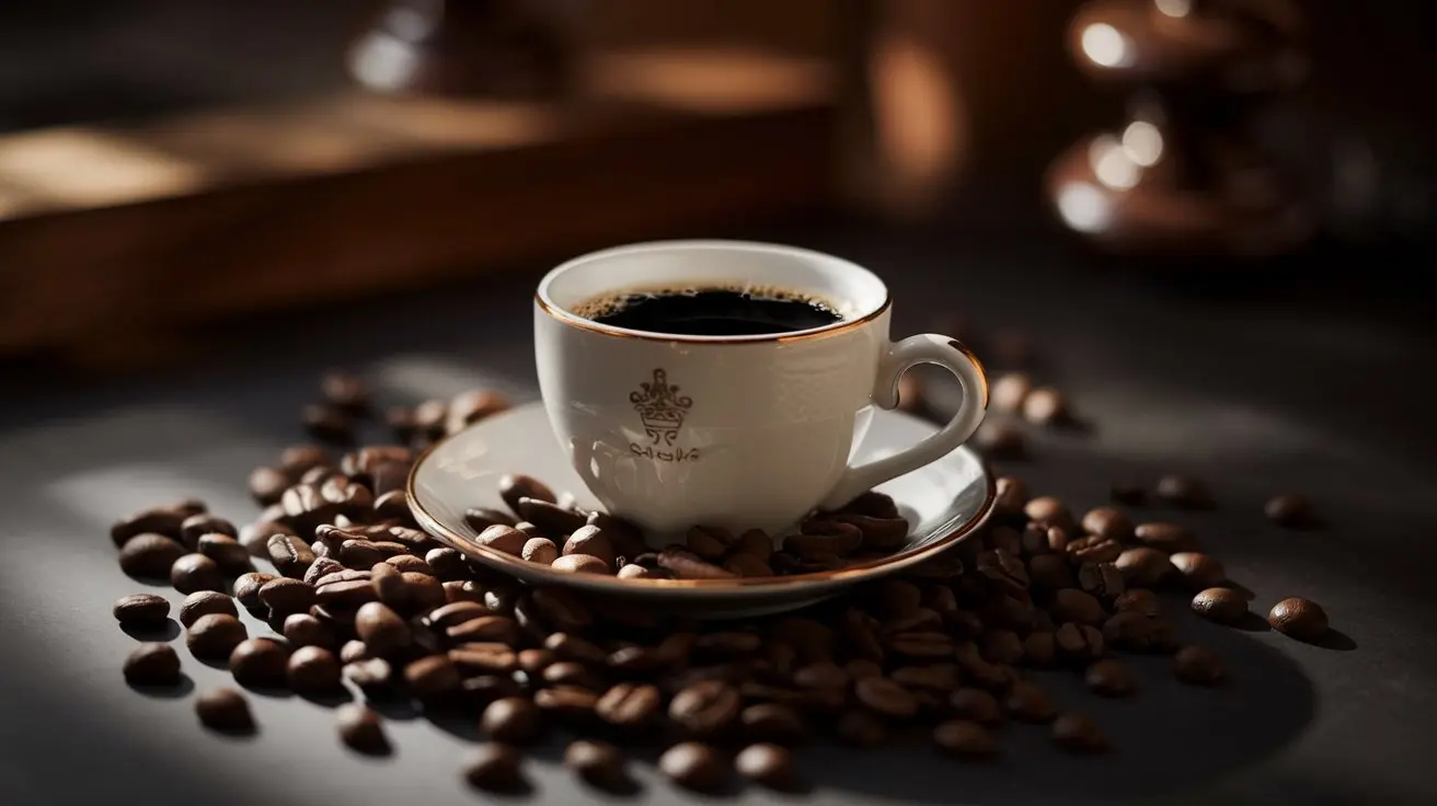 最高級豆と1杯のブラックコーヒー